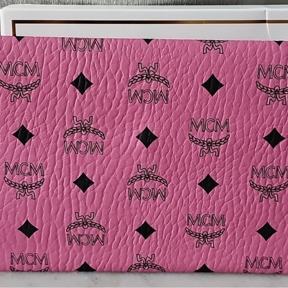 MCM Beauty Pink Logo Clutch